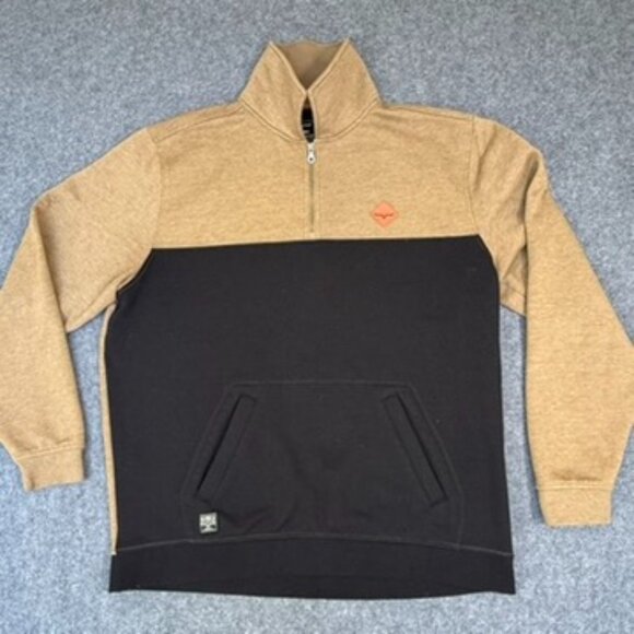 Kimes Ranch Mens Quarter Zip Heather Sweatshirt Colorblock Fleece Sz 2XL Cowboy‎ - Picture 1 of 11